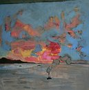 Voir Dans la baie 1 - 100x100 - huile sur toile